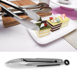 Clip per barbecue con carne e alimenti da cucina con manico in silicone in acciaio inossidabile, 9 inch, 12 inch, 14 inch, 16 inch