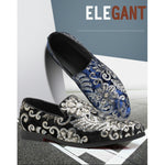 Mocassini da uomo casual alla moda con glitter per scarpe slip-on, 46, 47, 48