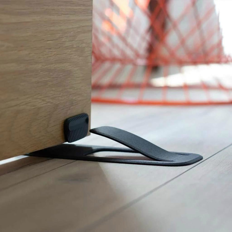 Blocco fermaporta innovativo a molla multifunzione, supporto per cuneo per porta in stile semplice, Spring Door Stopper Black, Spring Door Stopper Blue