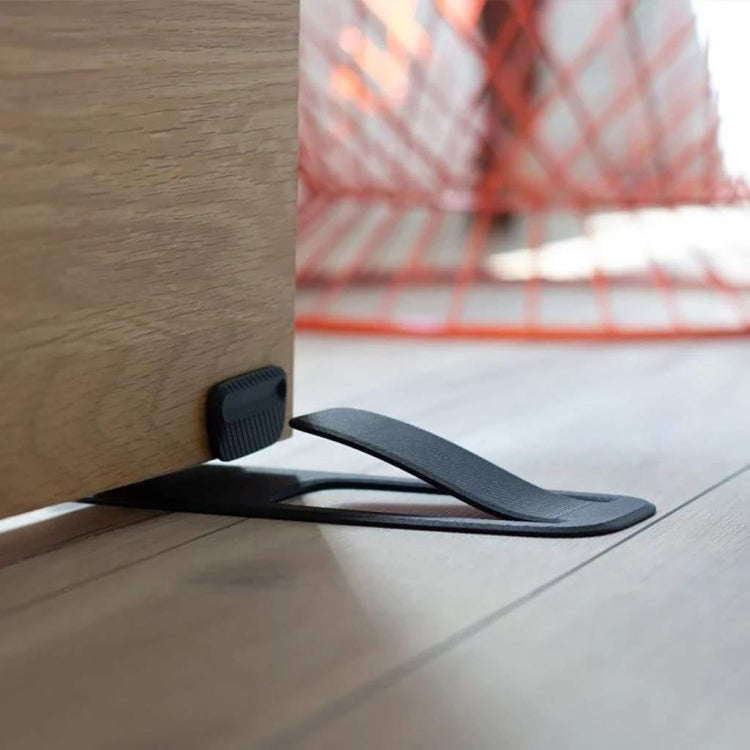 Blocco fermaporta innovativo a molla multifunzione, supporto per cuneo per porta in stile semplice, Spring Door Stopper Black, Spring Door Stopper Blue