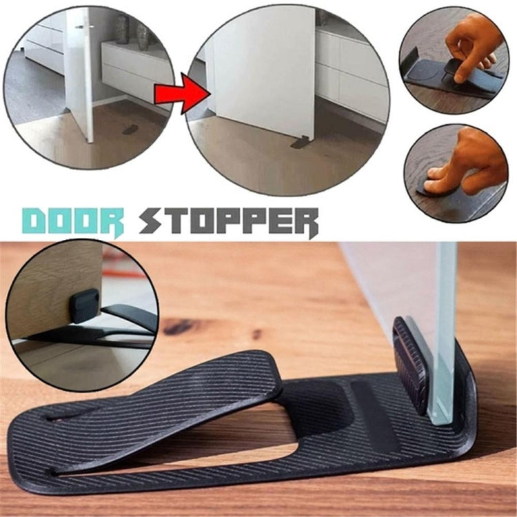 Blocco fermaporta innovativo a molla multifunzione, supporto per cuneo per porta in stile semplice, Spring Door Stopper Black, Spring Door Stopper Blue