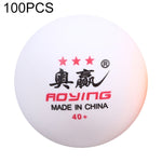 ROYING Pallina da allenamento professionale per ping pong in ABS da 100 pezzi, diametro: 40 mm, White 2Stars, Orange 2Stars, White 3Stars, Orange 3Stars