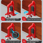 Serrature Autodifesa Fermaporta Alloggio da viaggio Fermaporta Dispositivo di sicurezza per serratura porta, Alarm Door Stop, Door Stop