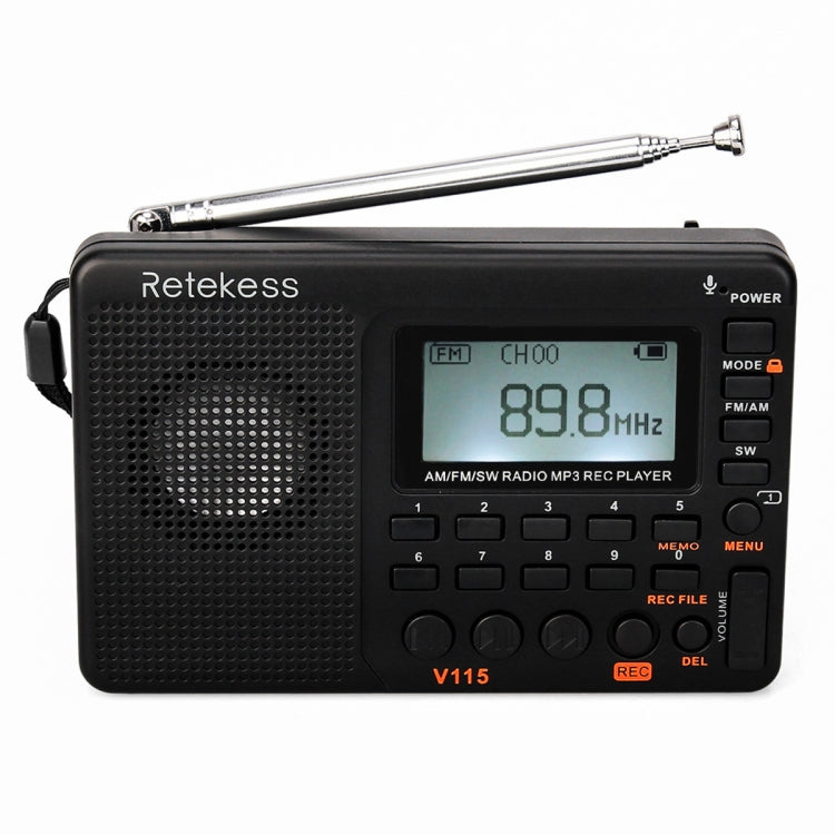 Retekess V-115 Radio a banda intera FM AM Lettore MP3 portatile, V-115