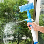 Raschietto per pulizia multifunzionale su entrambi i lati Strumento per la casa Spazzola per acqua spray Detergente per raschietto per vetro, Cleaning Scraper