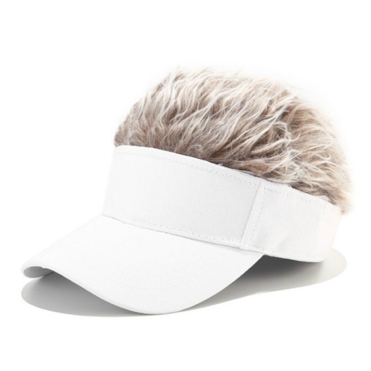 Berretto da baseball parasole da esterno moda unisex con parrucca, One Size