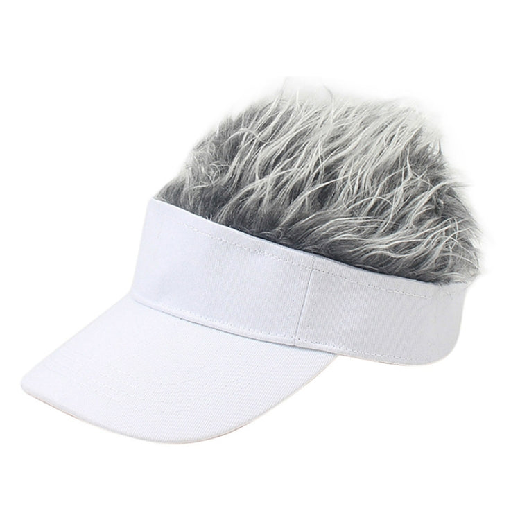 Berretto da baseball parasole da esterno moda unisex con parrucca, One Size