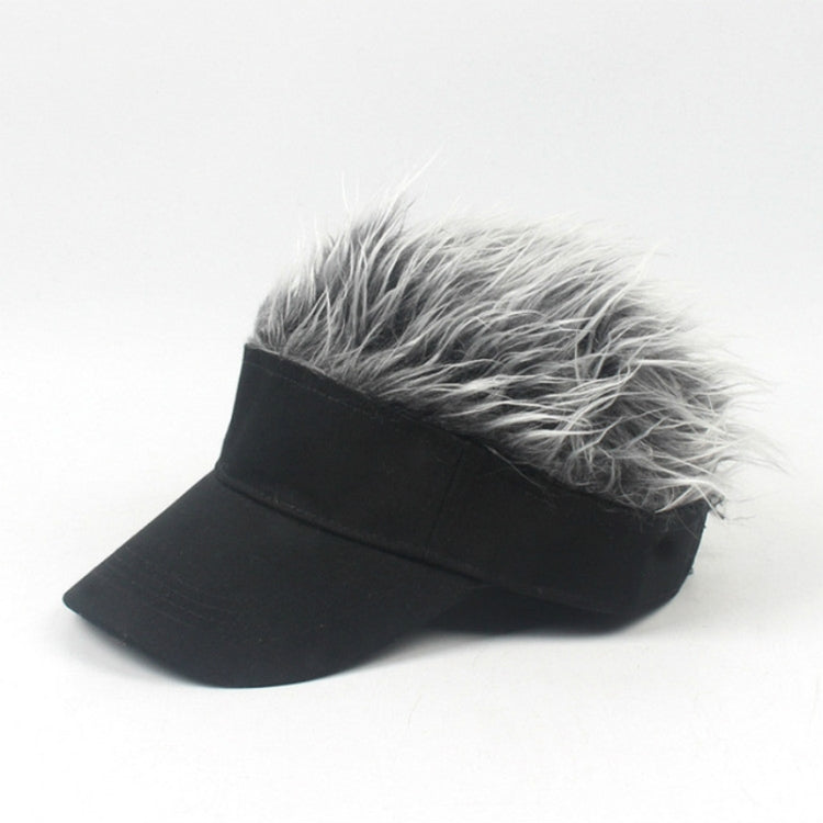 Berretto da baseball parasole da esterno moda unisex con parrucca, One Size