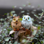 2 pezzi di muschio micro paesaggio creativo resina mini gufo ornamento, consegna colore casuale, Micro Landscape Owl