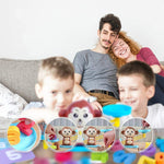 Giocattoli educativi per la matematica per bambini con scala di equilibrio della scimmia, Monkey Pink, Monkey Brown