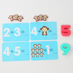 Giocattoli educativi per la matematica per bambini con scala di equilibrio della scimmia, Monkey Pink, Monkey Brown