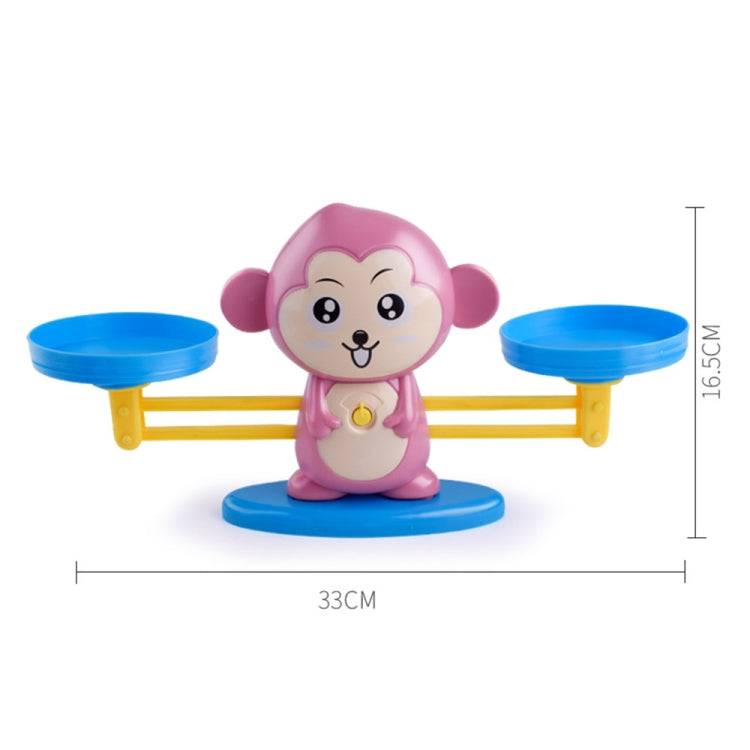 Giocattoli educativi per la matematica per bambini con scala di equilibrio della scimmia, Monkey Pink, Monkey Brown