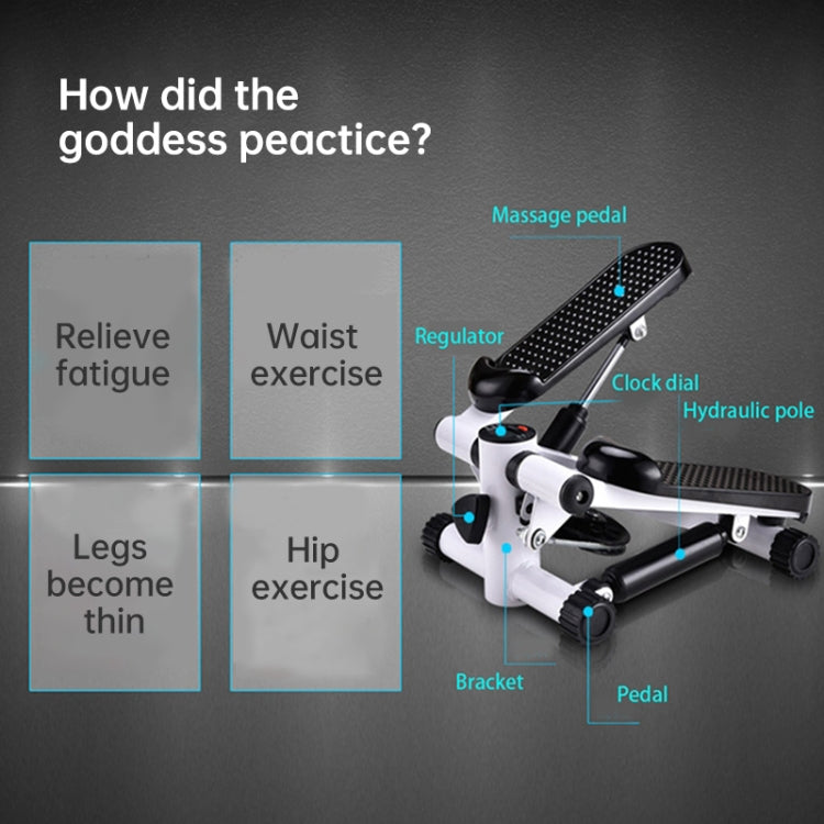 Mini stepper fitness multifunzione muto idraulico per uso domestico, without Rope