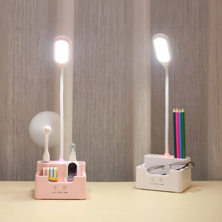 Lampada da scrivania creativa multifunzionale per protezione degli occhi a LED per camera da letto con ricarica USB per studenti, With Fan, Without Fan