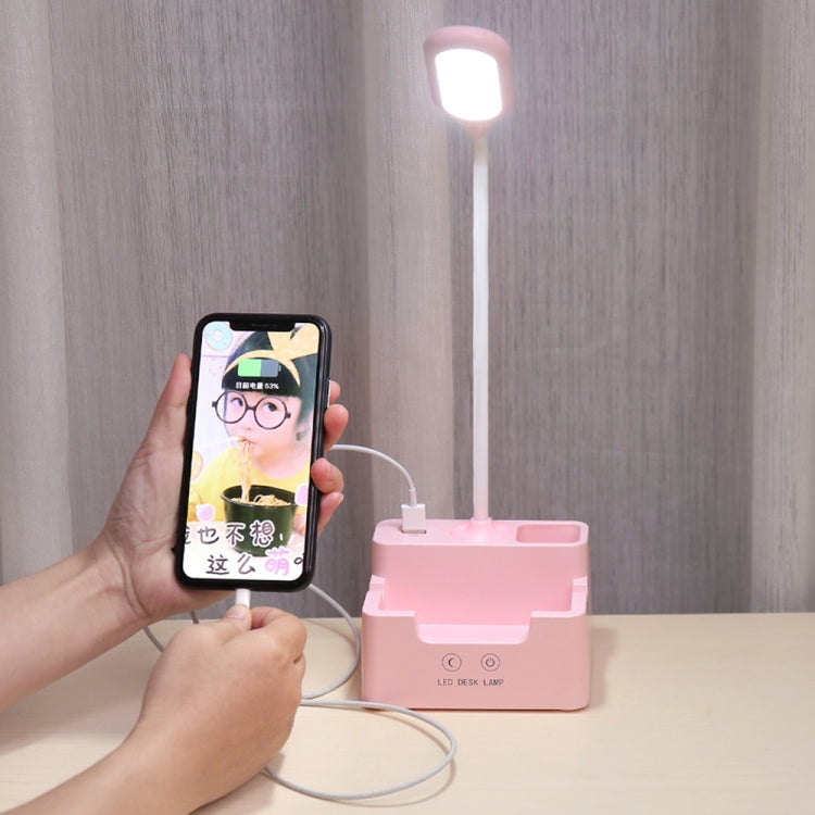 Lampada da scrivania creativa multifunzionale per protezione degli occhi a LED per camera da letto con ricarica USB per studenti, With Fan, Without Fan