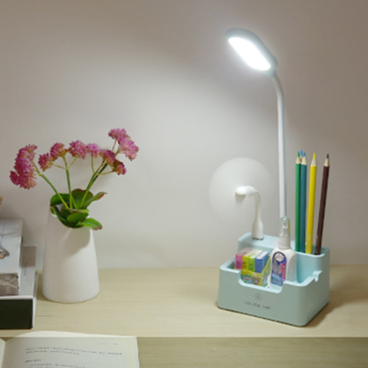 Lampada da scrivania creativa multifunzionale per protezione degli occhi a LED per camera da letto con ricarica USB per studenti, With Fan, Without Fan