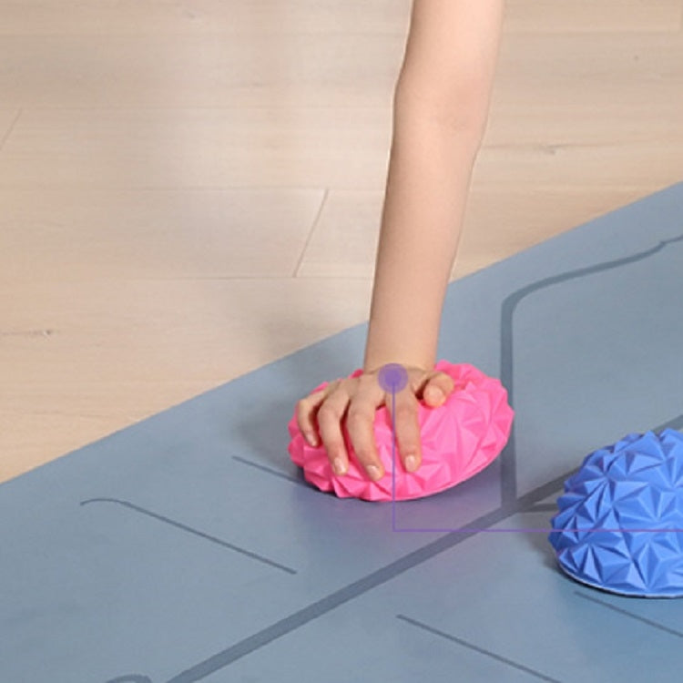 Palla da allenamento per l'equilibrio dell'emisfero per massaggio ai piedi Palla per yoga fitness, dimensioni: 16 x 8 cm