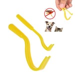 2 pz Catcher per animali domestici pulci clipper animali sverminazione tirare estrattore di zecche duro gatti e cani pidocchi scavenging pulci gancio, 2 PCS Green, 2 PCS Yellow, 2 PCS Blue