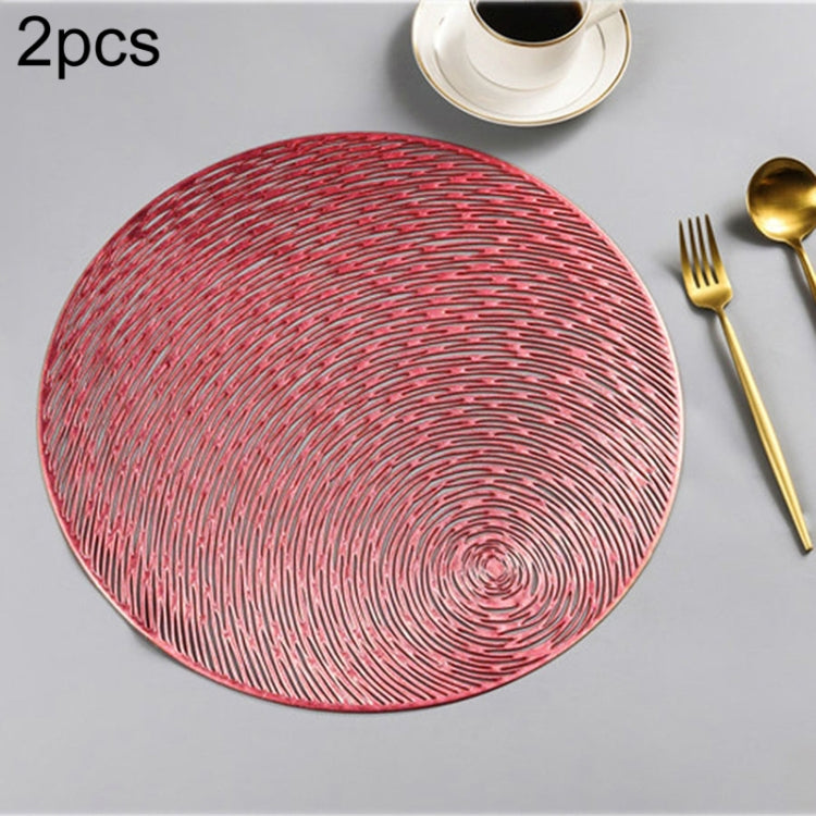 2 tovagliette tonde vuote alla moda, tovagliette in PVC, sottotazza per tazza da caffè