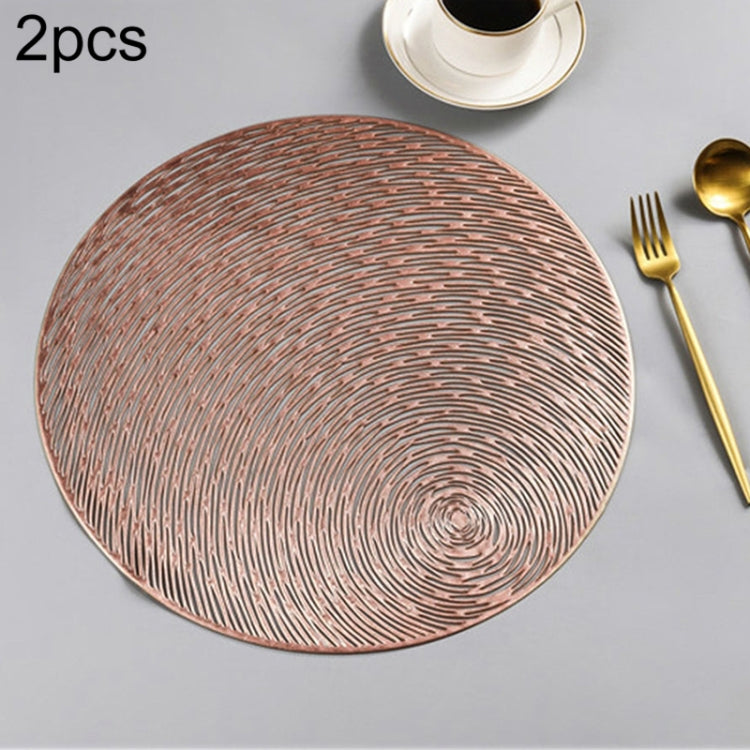 2 tovagliette tonde vuote alla moda, tovagliette in PVC, sottotazza per tazza da caffè