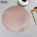 2 tovagliette tonde vuote alla moda, tovagliette in PVC, sottotazza per tazza da caffè