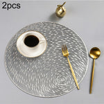 2 tovagliette tonde vuote alla moda, tovagliette in PVC, sottotazza per tazza da caffè