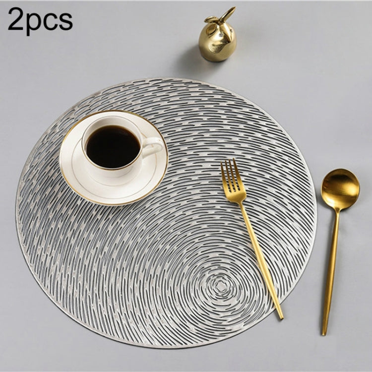 2 tovagliette tonde vuote alla moda, tovagliette in PVC, sottotazza per tazza da caffè