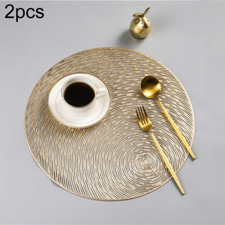2 tovagliette tonde vuote alla moda, tovagliette in PVC, sottotazza per tazza da caffè