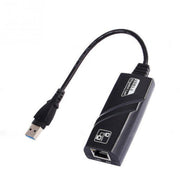 2 PC Scheda di rete Gigabit USB 3.0 Interfaccia cavo di rete esterna cablata da USB a RJ45 per laptop