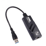 2 PC Scheda di rete Gigabit USB 3.0 Interfaccia cavo di rete esterna cablata da USB a RJ45 per laptop
