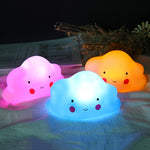Cartoon Flaky Clouds Lampada da comodino colorata piccola luce notturna