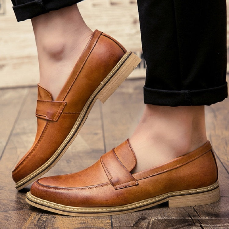 Scarpe a punta stile britannico Scarpe casual versatili Scarpe da uomo slip-on, 38, 39, 40, 41, 42, 43