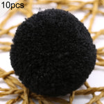 Palla di pelliccia con decorazione di palline giocattolo color caramello da 10 pezzi
