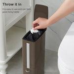Set di spazzole per WC con pattumiera per bagno, contenitore per rifiuti per WC