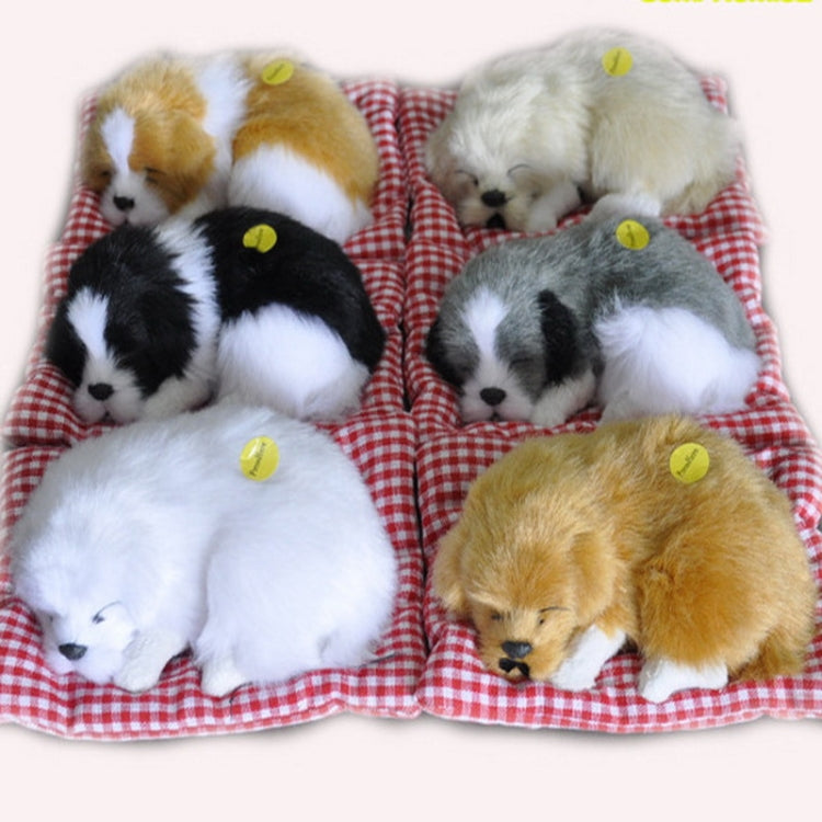 La simulazione chiamerà il cane che dorme ornamenti giocattolo bambola creativa regalo per bambini