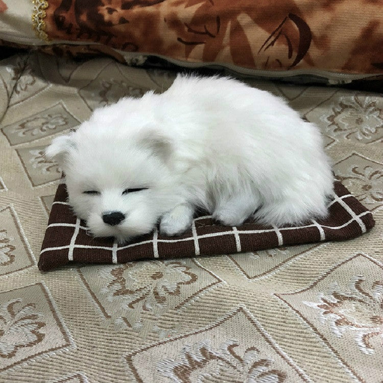 La simulazione chiamerà il cane che dorme ornamenti giocattolo bambola creativa regalo per bambini