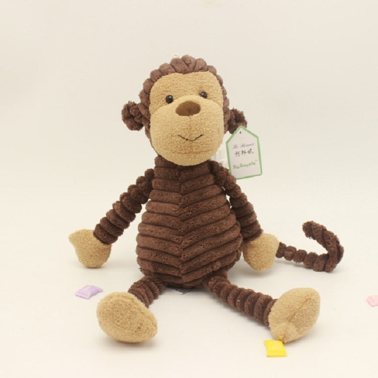Bambola animale di peluche a strisce Bambola animale creativa, Monkey 15cm, Fox 15cm, Panda 15cm, Elephant 15cm, Dog 15cm, Pig 15cm, Lion 15cm, Gray Rabbit 15cm, Pink Rabbit 15cm, Rhinoceros 15cm, Duck 15cm, Bear 15cm, Monkey 33cm, Fox 33cm, Panda 33cm...