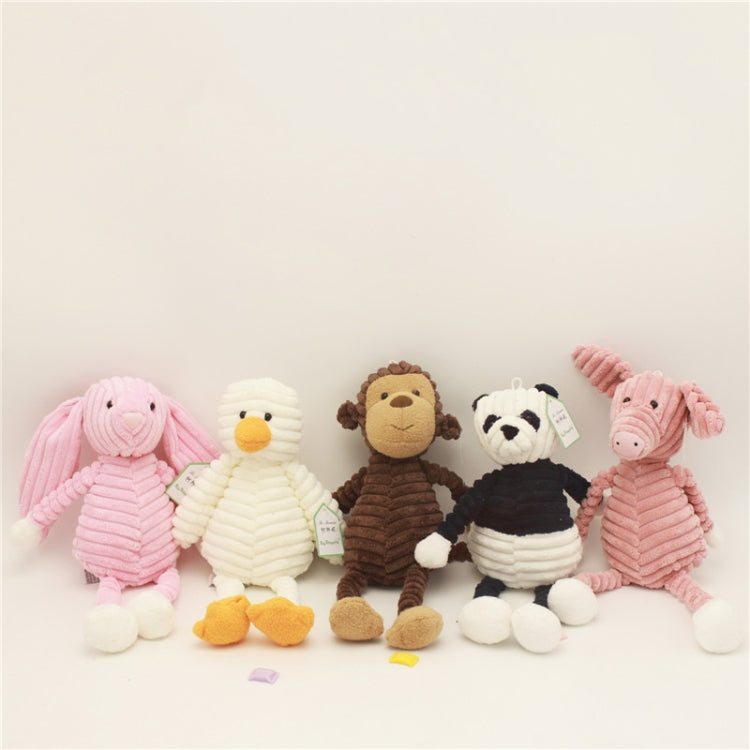 Bambola animale di peluche a strisce Bambola animale creativa, Monkey 15cm, Fox 15cm, Panda 15cm, Elephant 15cm, Dog 15cm, Pig 15cm, Lion 15cm, Gray Rabbit 15cm, Pink Rabbit 15cm, Rhinoceros 15cm, Duck 15cm, Bear 15cm, Monkey 33cm, Fox 33cm, Panda 33cm...