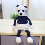 Bambola animale di peluche a strisce Bambola animale creativa, Monkey 15cm, Fox 15cm, Panda 15cm, Elephant 15cm, Dog 15cm, Pig 15cm, Lion 15cm, Gray Rabbit 15cm, Pink Rabbit 15cm, Rhinoceros 15cm, Duck 15cm, Bear 15cm, Monkey 33cm, Fox 33cm, Panda 33cm...