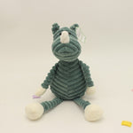 Bambola animale di peluche a strisce Bambola animale creativa, Monkey 15cm, Fox 15cm, Panda 15cm, Elephant 15cm, Dog 15cm, Pig 15cm, Lion 15cm, Gray Rabbit 15cm, Pink Rabbit 15cm, Rhinoceros 15cm, Duck 15cm, Bear 15cm, Monkey 33cm, Fox 33cm, Panda 33cm...