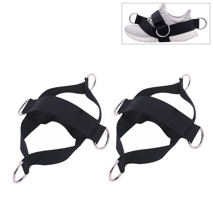 1 paio di cinghie per attrezzature per il fitness con fune per tirare le scarpe da fitness, 1 Pair Pull Rope (Black)