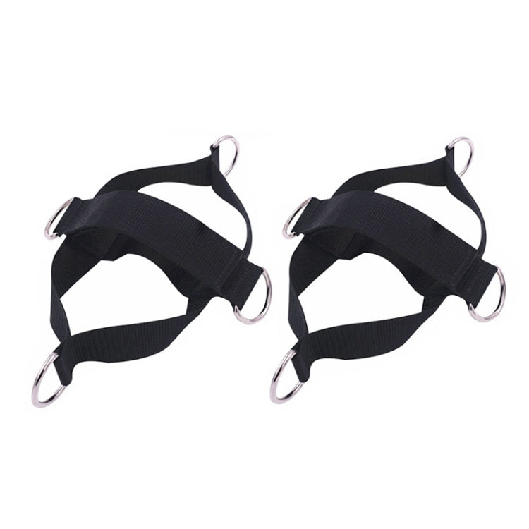 1 paio di cinghie per attrezzature per il fitness con fune per tirare le scarpe da fitness, 1 Pair Pull Rope (Black)