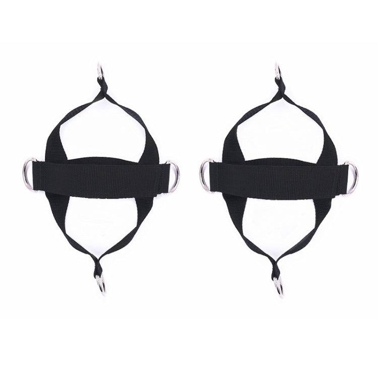 1 paio di cinghie per attrezzature per il fitness con fune per tirare le scarpe da fitness, 1 Pair Pull Rope (Black)