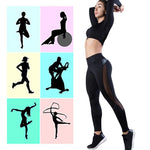 Leggings da donna Pantaloni sexy Push Up Leggins da palestra Fitness Leggins a rete da corsa Pantaloni da allenamento senza cuciture, L, XL, S, M