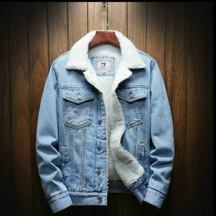 Uomo inverno fodera in lana giacche di jeans capispalla cappotti di jeans caldi, S, M, L, XL, XXL, XXXL, XXXXL, XXXXXL, XXXXXXL