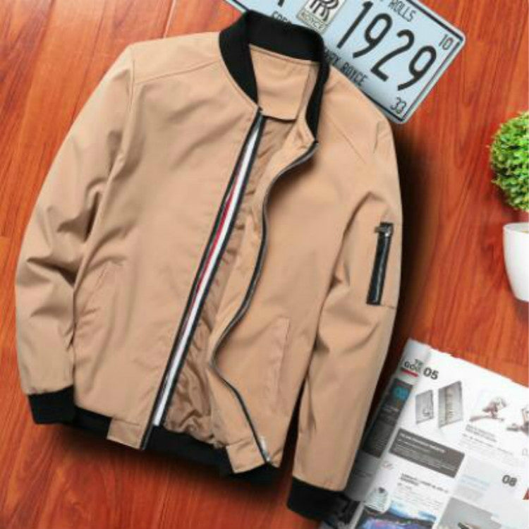 Giacca da uomo con cerniera Maschile Casual Streetwear Hip Hop Slim Fit Cappotto da pilota Abbigliamento da uomo, L, XL, XXL, XXXL, XXXXL