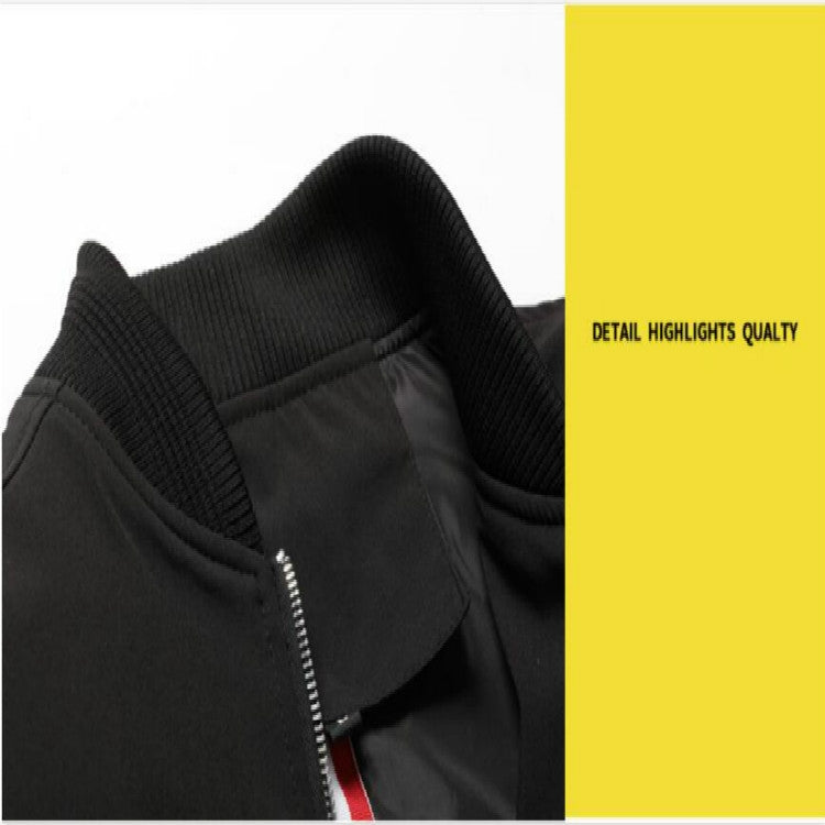 Giacca da uomo con cerniera Maschile Casual Streetwear Hip Hop Slim Fit Cappotto da pilota Abbigliamento da uomo, L, XL, XXL, XXXL, XXXXL
