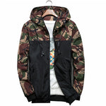 Giacca bomber da uomo sottile sottile manica lunga mimetica giacche militari con cappuccio, M, L, XL, XXL, XXXL