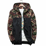 Giacca bomber da uomo sottile sottile manica lunga mimetica giacche militari con cappuccio, M, L, XL, XXL, XXXL