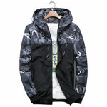Giacca bomber da uomo sottile sottile manica lunga mimetica giacche militari con cappuccio, M, L, XL, XXL, XXXL